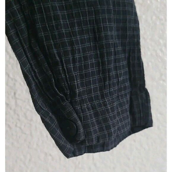 FLAX Pinstripe  Button Down Long Sleeve Top Women's Size S - Picture 3 of 7